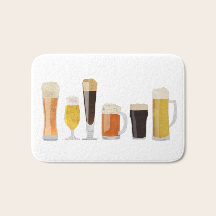 Beer Mugs Bath Mat Gallery Image 1