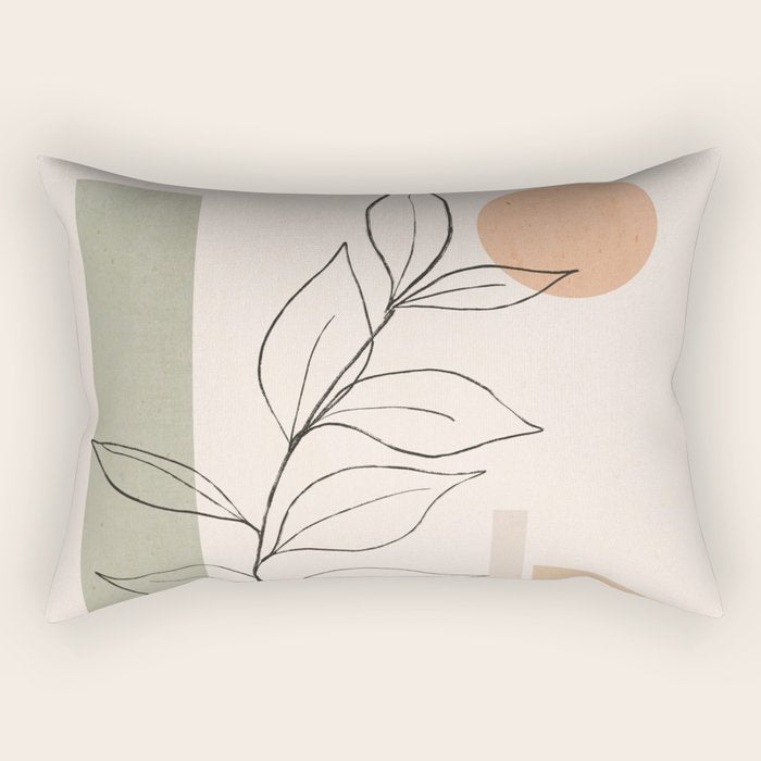 Abstract Minimal -Plant 11 Rectangular Pillow Gallery Image 1