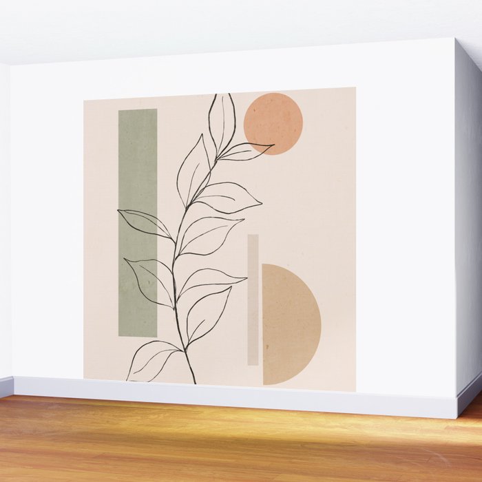 Abstract Minimal -Plant 11 Wall Mural Gallery Image 2