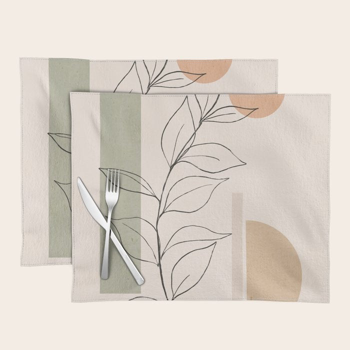 Abstract Minimal -Plant 11 Placemat Gallery Image 1