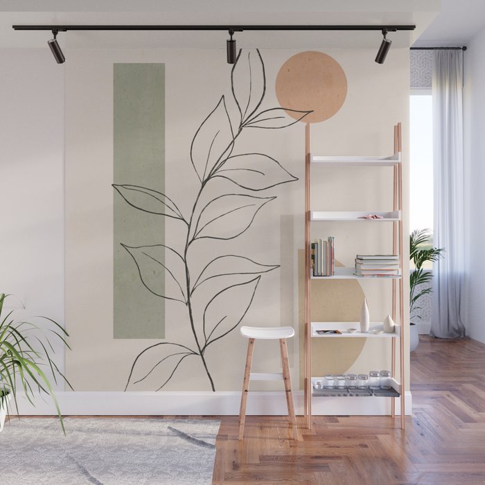 Abstract Minimal -Plant 11 Wall Mural Gallery Image 1