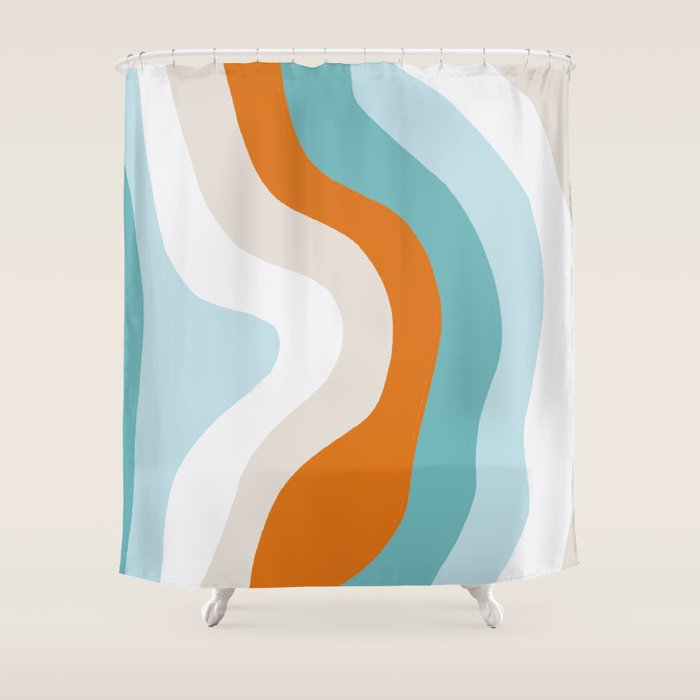 moab, teal & orange Shower Curtain Gallery Image 1