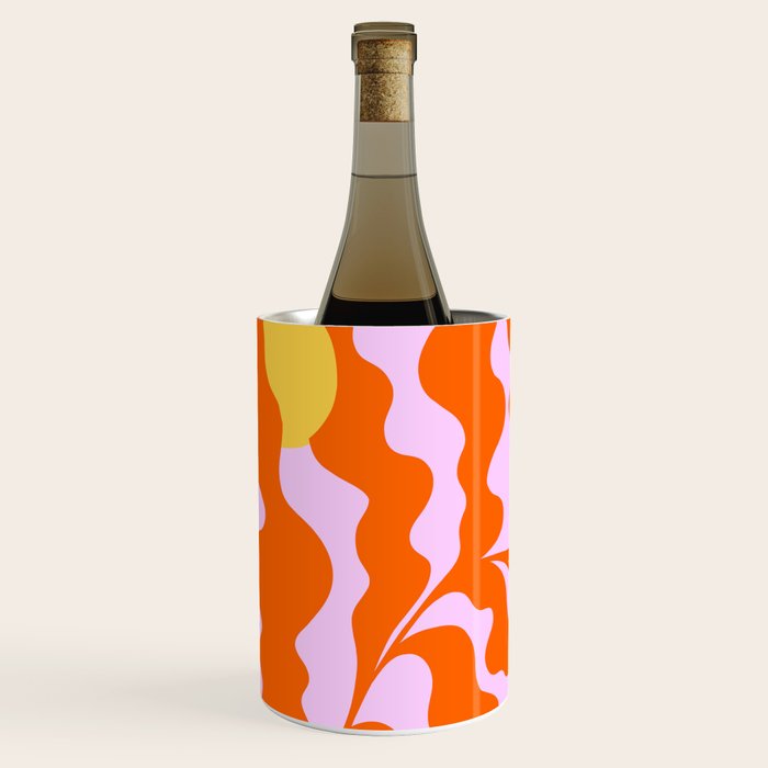 Matisse cut-outs - Pink & Orange Leaf on Sun Wine Chiller Gallery Image 2