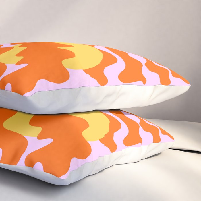 Matisse cut-outs - Pink & Orange Leaf on Sun Pillow Sham Gallery Image 3