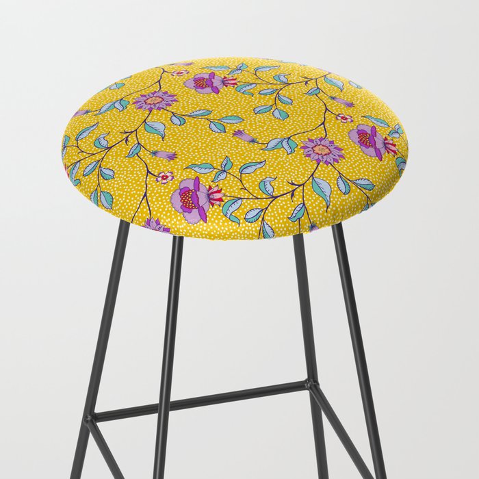 Vibrant Vintage Blooms Stool Gallery Image 2