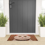 Gustav Klimt Style White Cat with Black and Gold Collar Welcome Mat Gallery Image 3