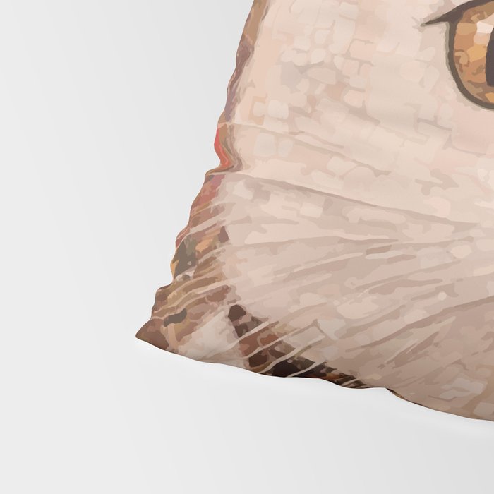 Gustav Klimt Style White Cat with Black and Gold Collar Pillow Sham Gallery Image 4