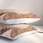 Gustav Klimt Style White Cat with Black and Gold Collar Pillow Sham Gallery Image 3