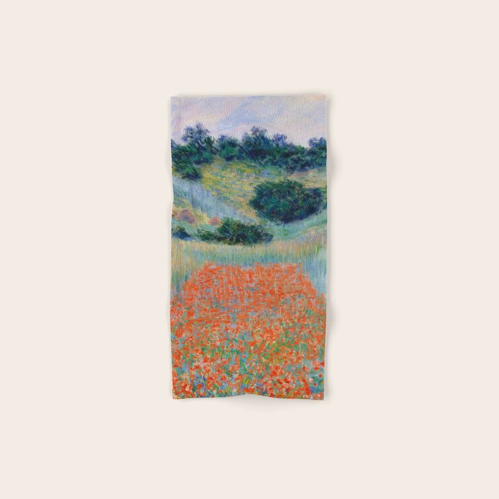 Poppy Field in a Hollow near Giverny Claude Monet Bath Towel Gallery Image 1