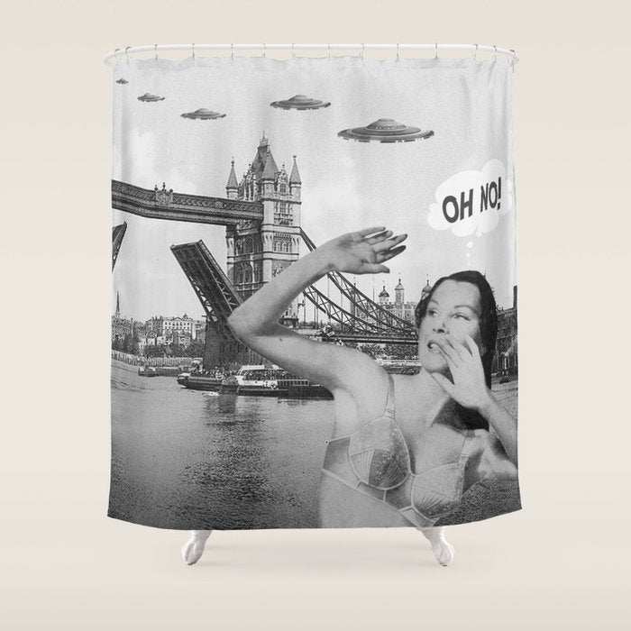 Oh no! London ca. 1950 Shower Curtain Gallery Image 1