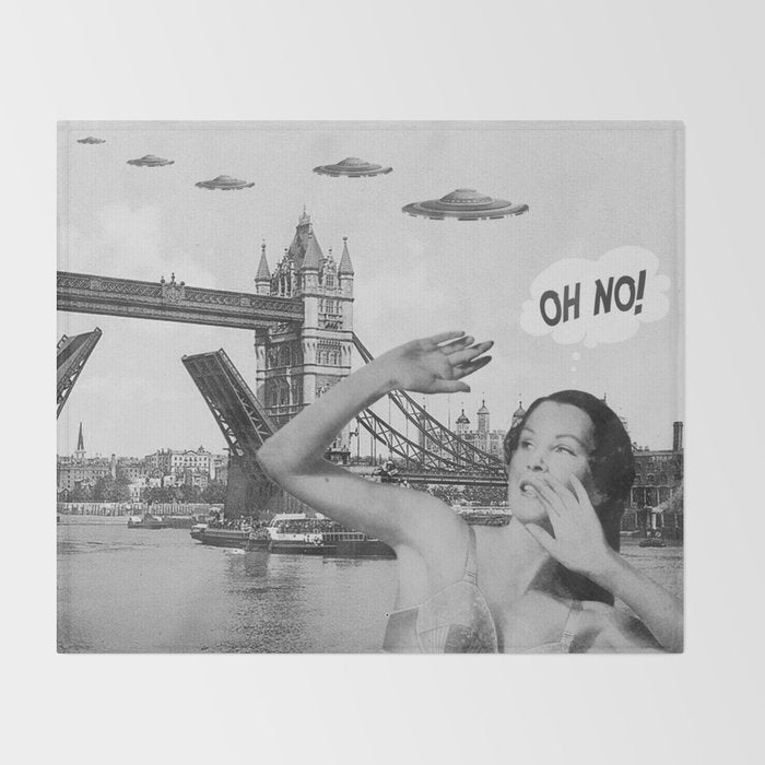Oh no! London ca. 1950 Throw Blanket Gallery Image 2