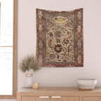 Safavid Silk Metal-Thread Persian Rug Print Wall Tapestry Gallery Image 2