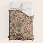 Safavid Silk Metal-Thread Persian Rug Print Duvet Cover Gallery Image 6