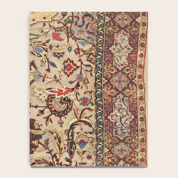 Safavid Silk Metal-Thread Persian Rug Print Notebook Gallery Image 4