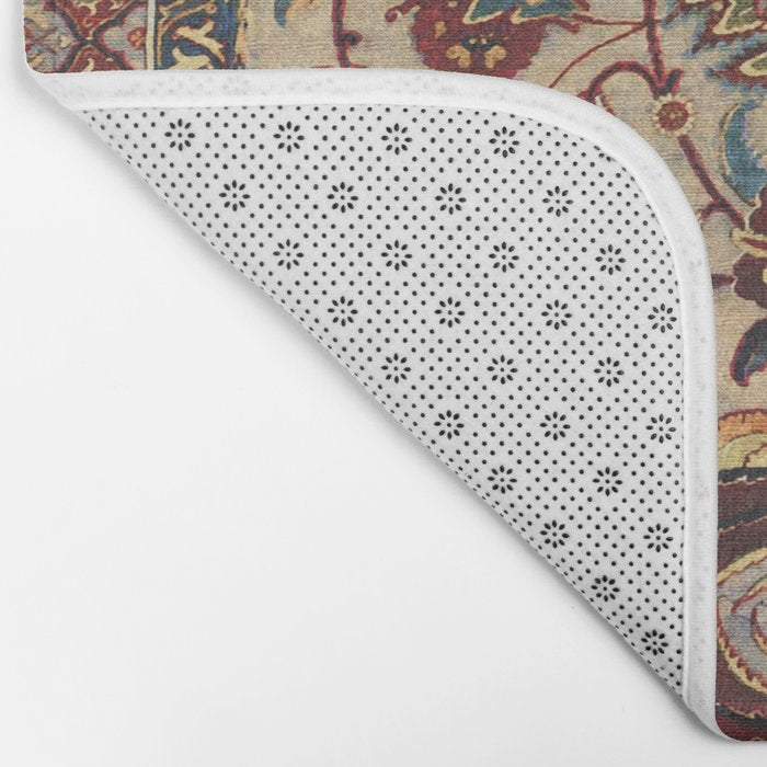Safavid Silk Metal-Thread Persian Rug Print Bath Mat Gallery Image 2