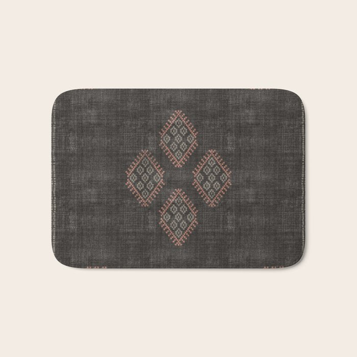 Kilim in Black and Pink Bath Mat Gallery Image 1