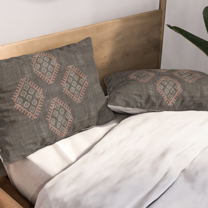 Kilim in Black and Pink Pillow Sham Gallery Image 2