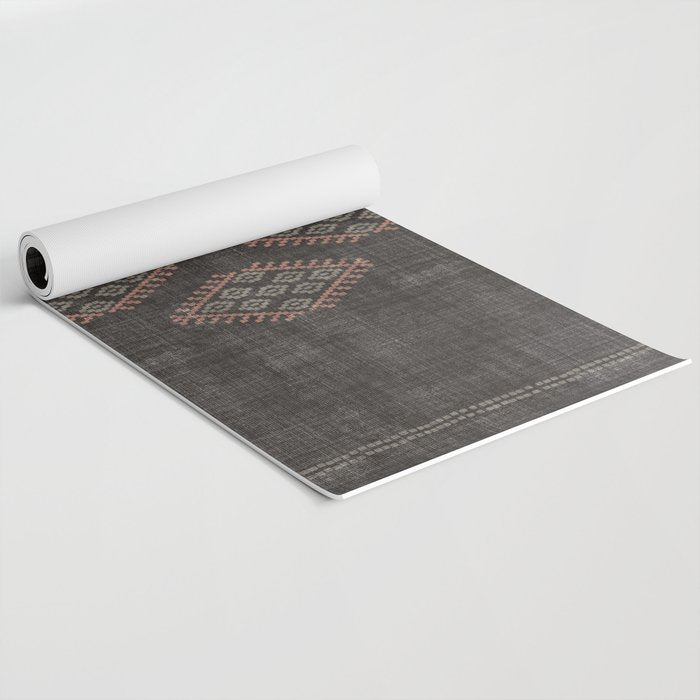 Kilim in Black and Pink Yoga Mat Gallery Image 2