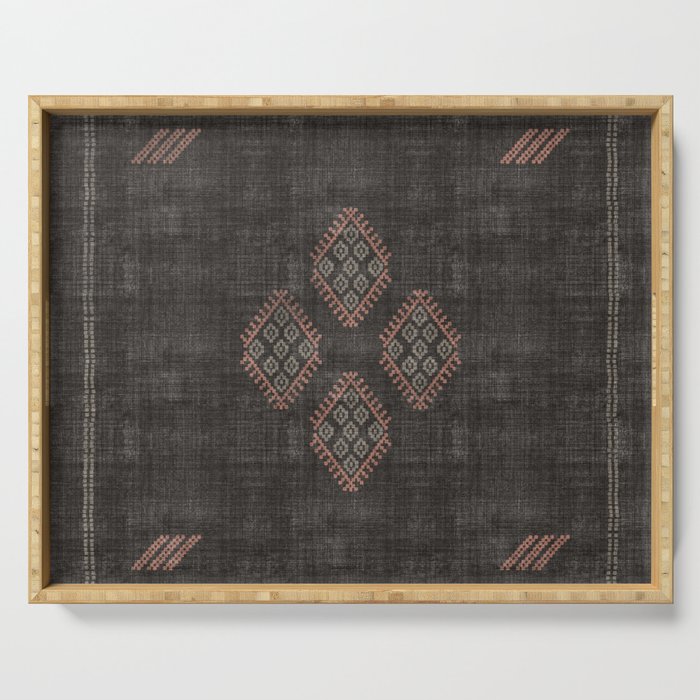 Kilim in Black and Pink Serving Tray Gallery Image 1