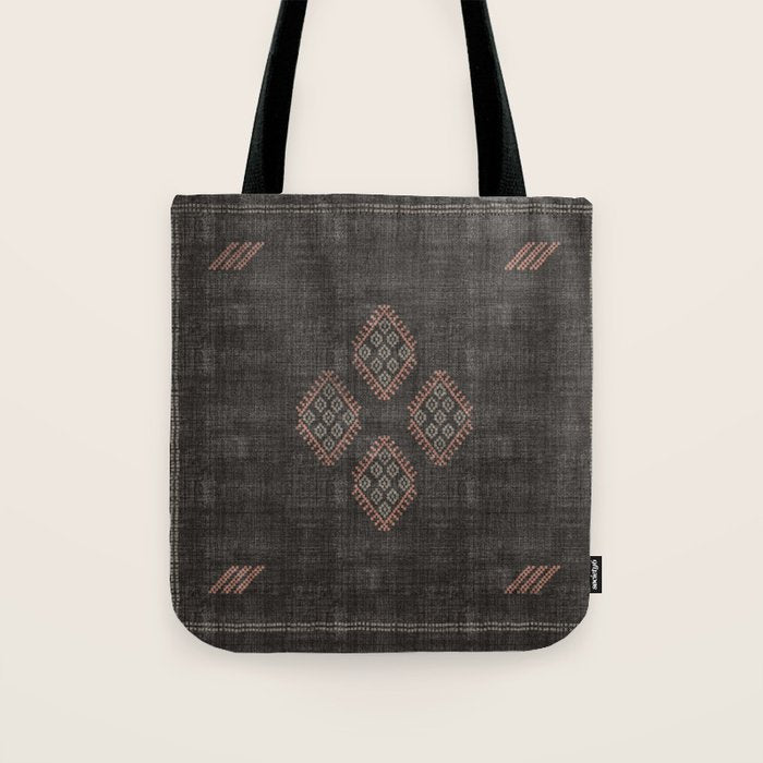 Kilim in Black and Pink Tote Bag Gallery Image 1