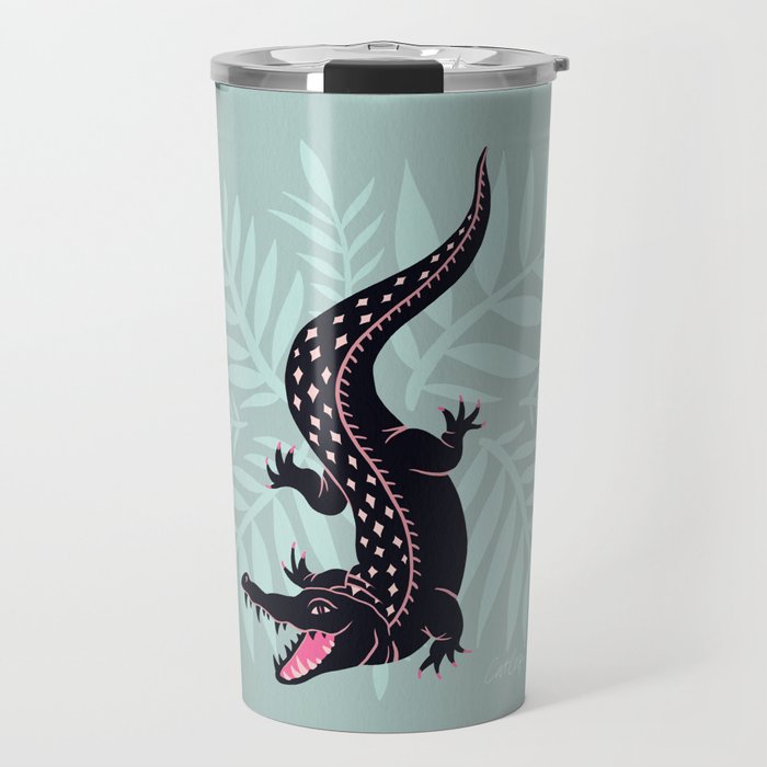 Crocodile - Mint Travel Mug Gallery Image 1