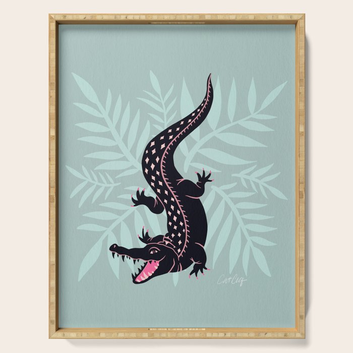 Crocodile - Mint Serving Tray Gallery Image 1