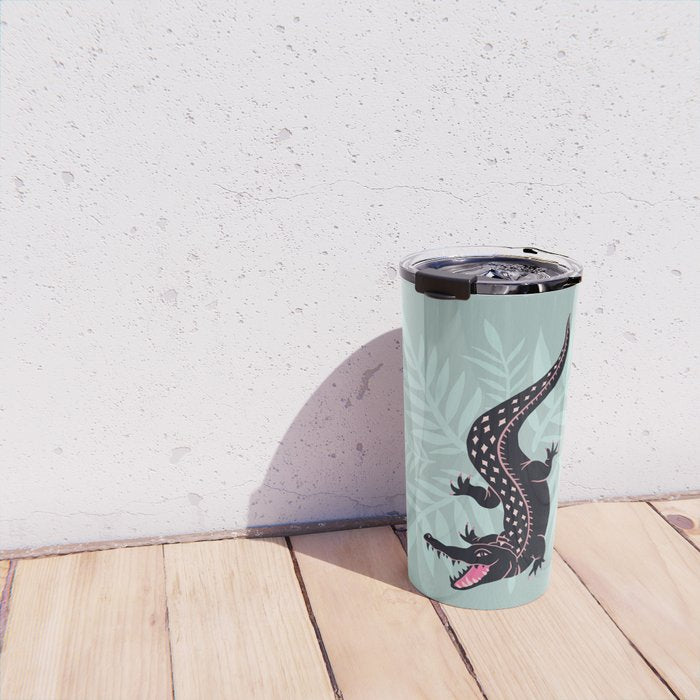 Crocodile - Mint Travel Mug Gallery Image 4