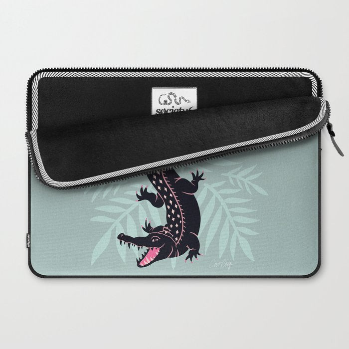 Crocodile - Mint Laptop Sleeve Gallery Image 2