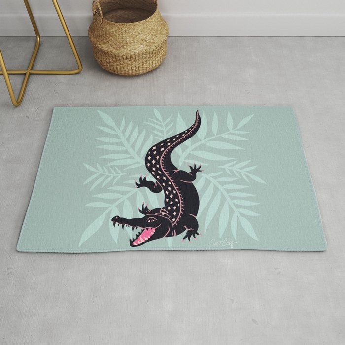Crocodile - Mint Rug Gallery Image 1