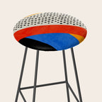 Mid Century Abstract Landscape Stool Gallery Image 2