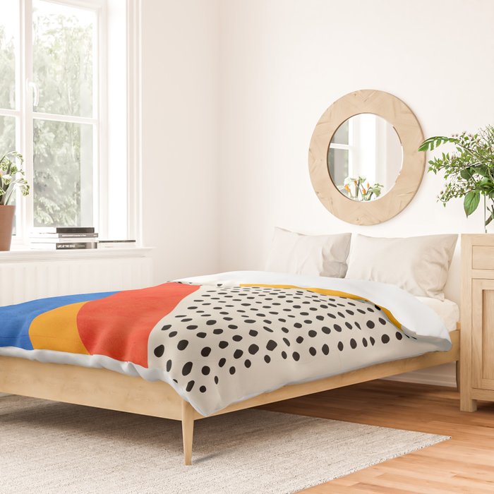 Mid Century Abstract Landscape Duvet Cover Gallery Image 2