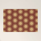 Boho Summer Sun Pattern III Brick Red Welcome Mat Gallery Image 1