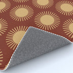 Boho Summer Sun Pattern III Brick Red Rug Gallery Image 4