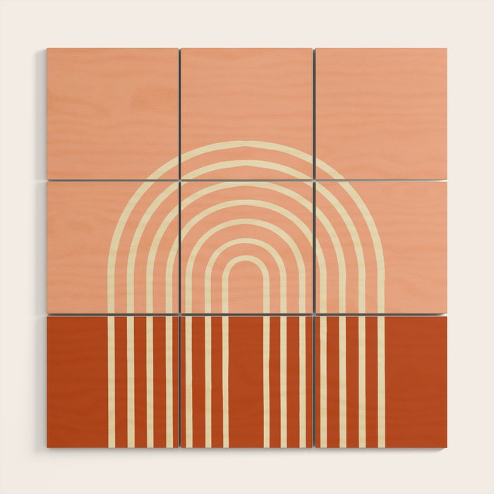 Terracota Pastel Wood Wall Art Gallery Image 1