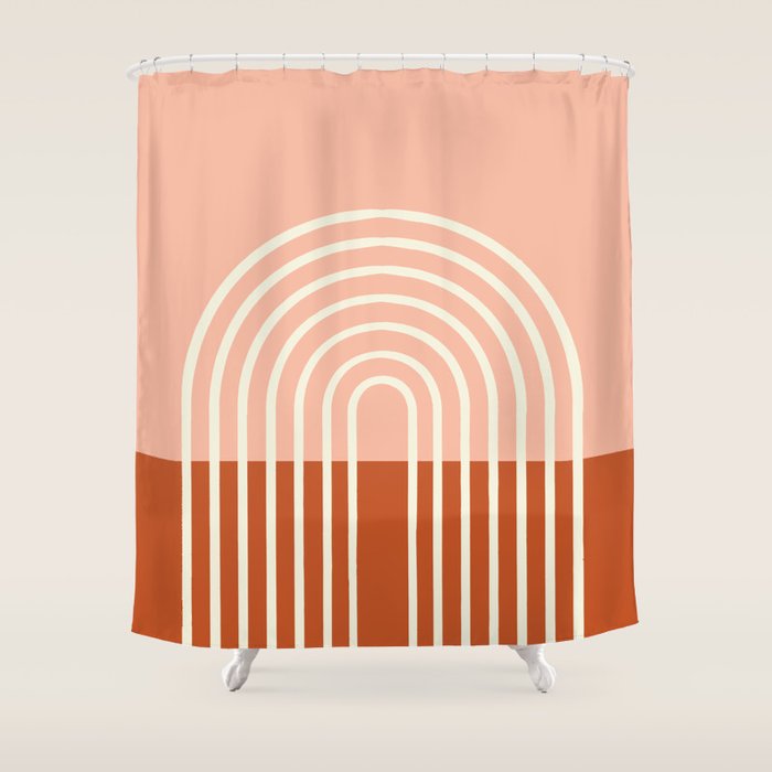 Terracota Pastel Shower Curtain Gallery Image 1