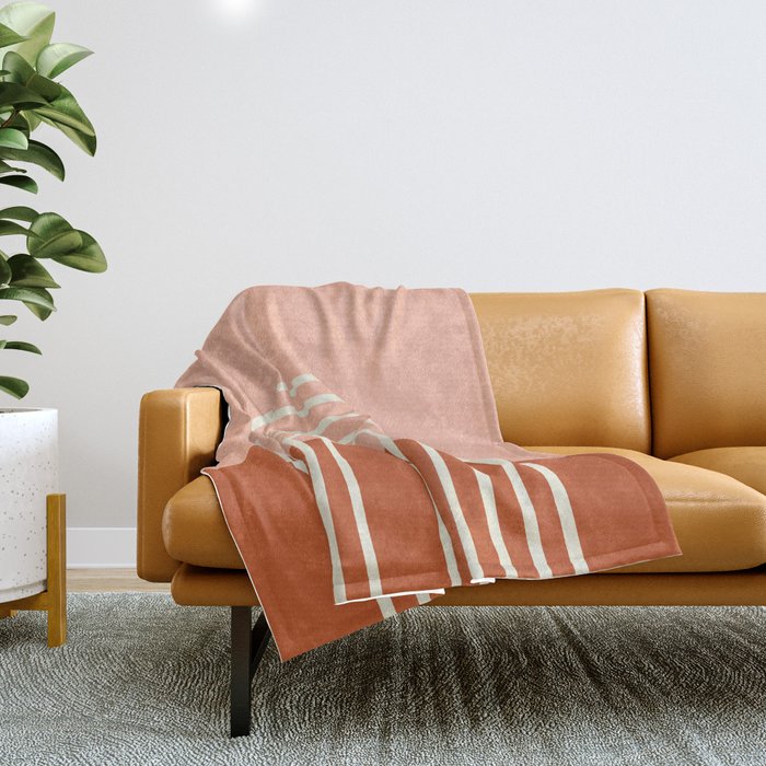 Terracota Pastel Throw Blanket Gallery Image 1