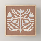 Floral Symmetry  - Inspired by PANTONE 17 1230 Mocha Mousse Mini Art Print Gallery Image 1
