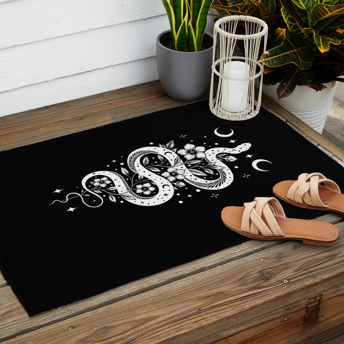 Serpent Spell-White Outdoor Rug Gallery Image 2