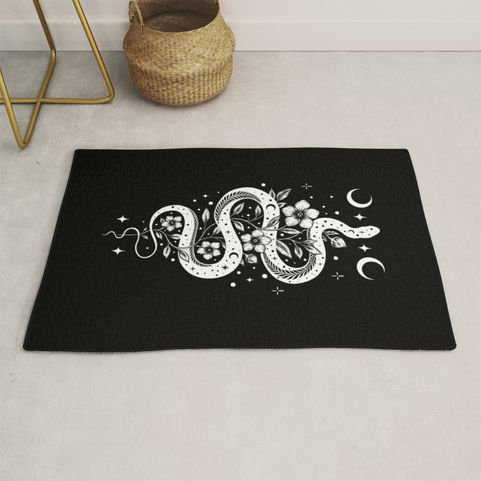 Serpent Spell-White Rug Gallery Image 1