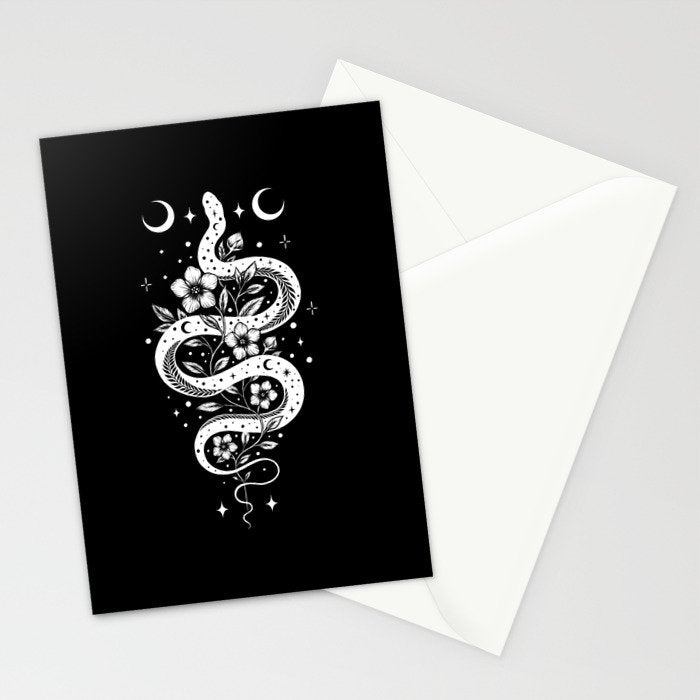 Serpent Spell-White Stationery Card Gallery Image 2