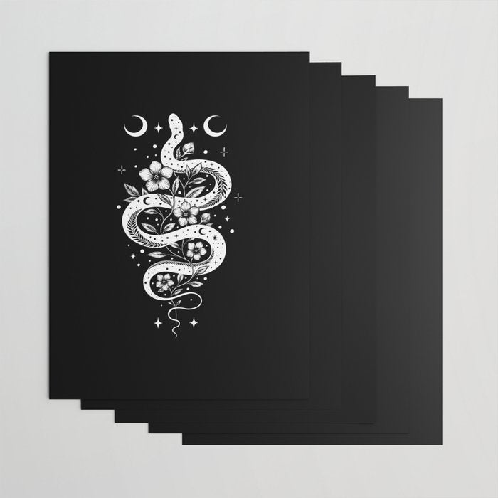 Serpent Spell-White Wrapping Paper Gallery Image 3