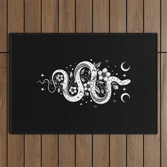 Serpent Spell-White Outdoor Rug Gallery Image 1