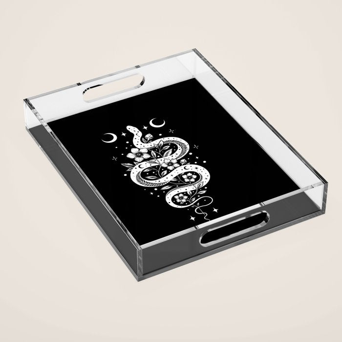 Serpent Spell-White Acrylic Tray Gallery Image 1