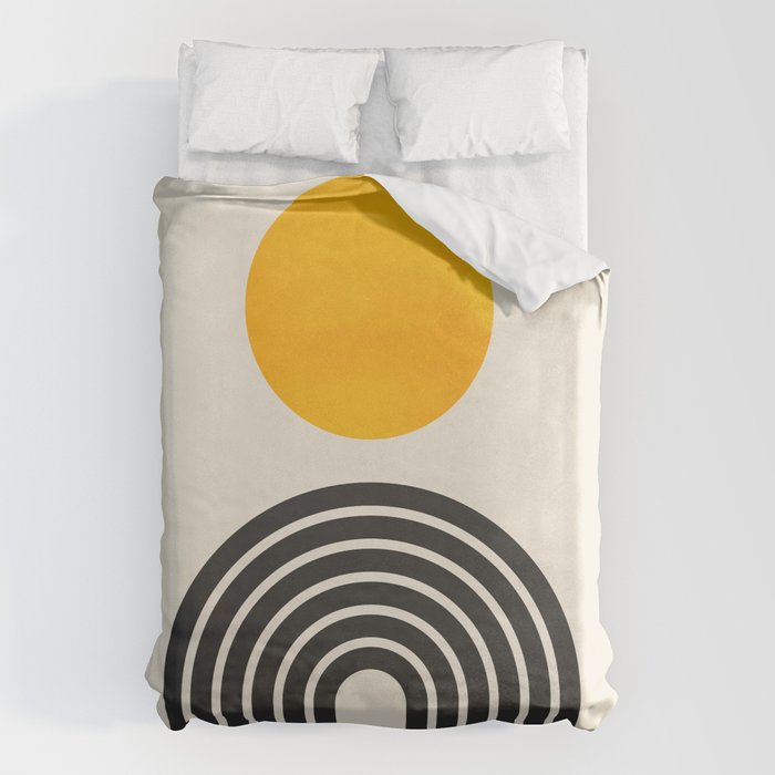 Gold Sun I: Mid-Century Modern Edition Duvet Cover Gallery Image 6
