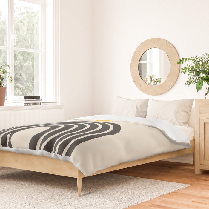 Gold Sun I: Mid-Century Modern Edition Duvet Cover Gallery Image 2