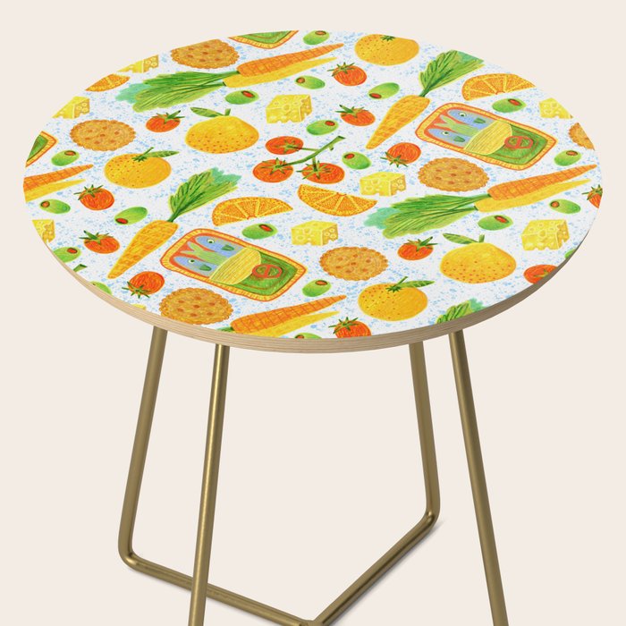 Kitchen Snacks & Apps in Orange & White Side Table Gallery Image 2