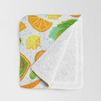 Kitchen Snacks & Apps in Orange & White Throw Blanket Gallery Image 3