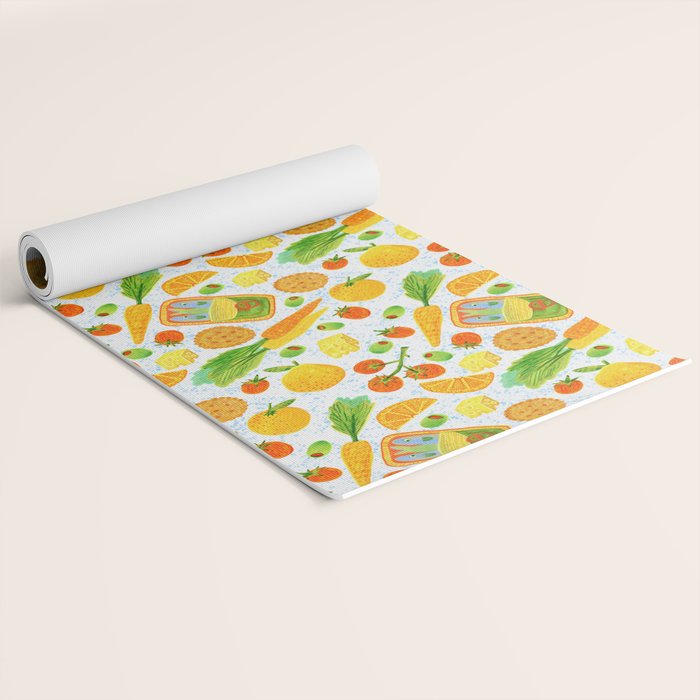 Kitchen Snacks & Apps in Orange & White Yoga Mat Gallery Image 2