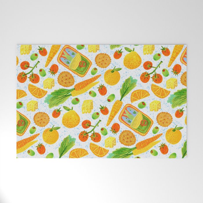 Kitchen Snacks & Apps in Orange & White Welcome Mat Gallery Image 1