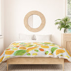 Kitchen Snacks & Apps in Orange & White Duvet Cover Gallery Image 3